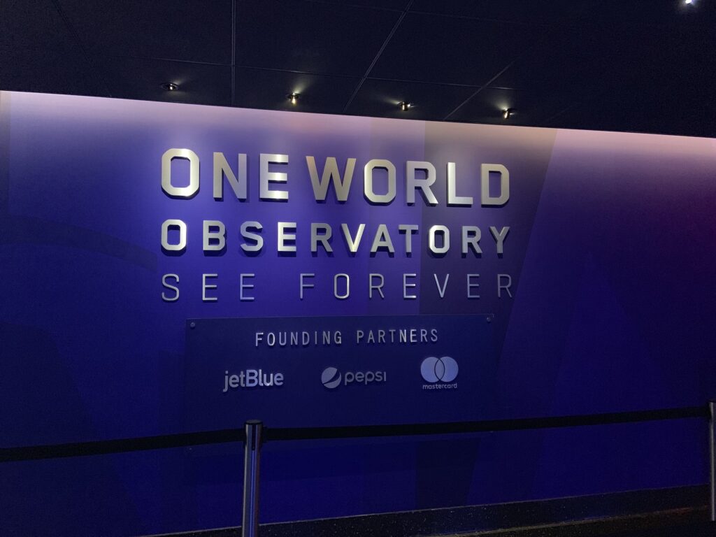 New York Itinerary- One World Observatory